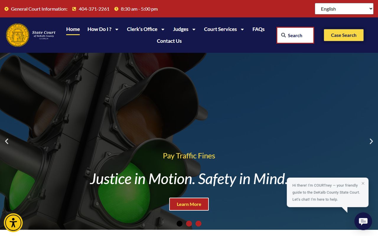 DeKalb County State Court dockets and calendar landing page