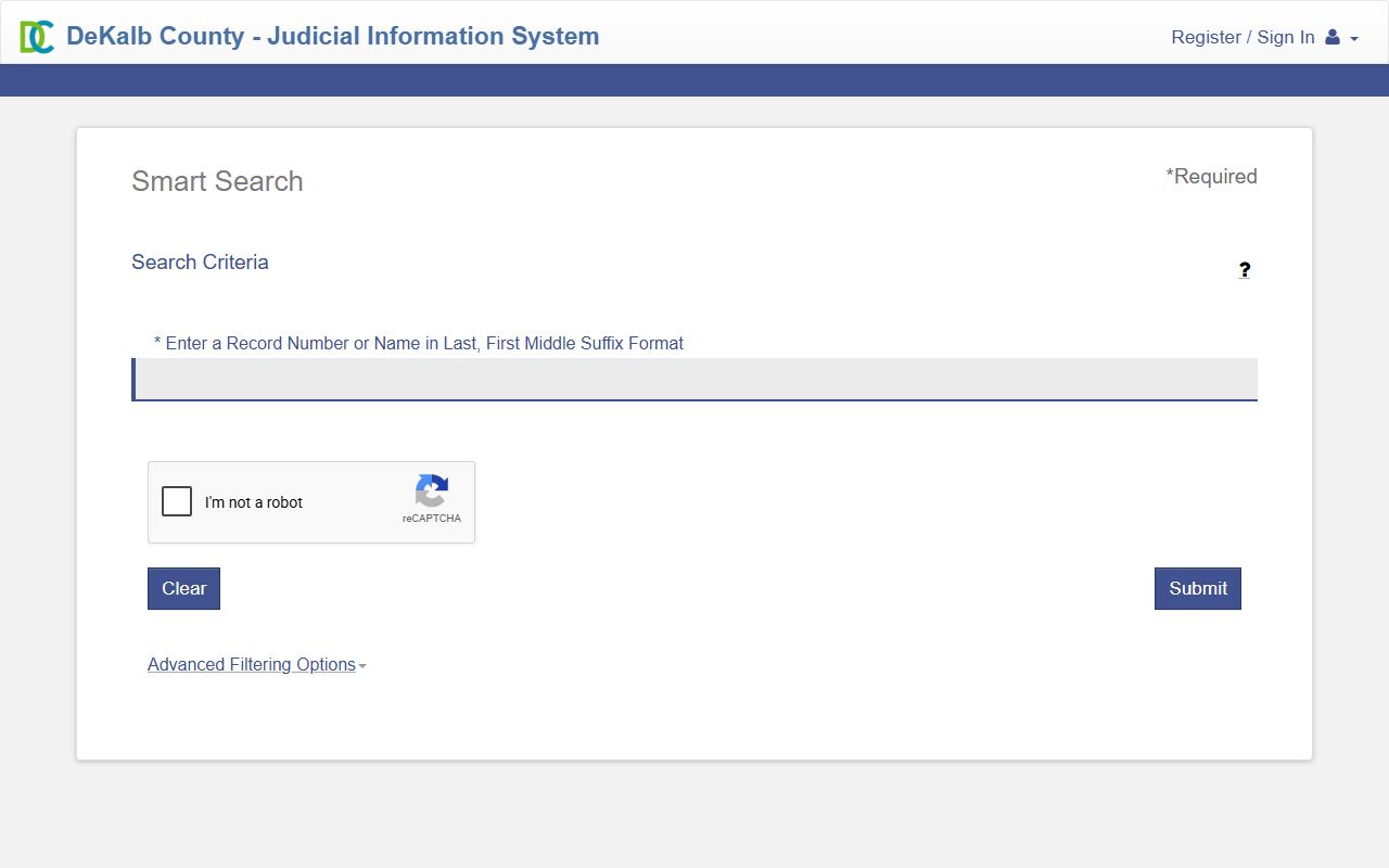 DeKalb County court records Odyssey Smart Search portal