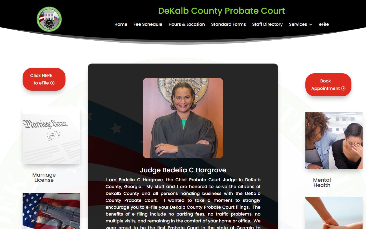 DeKalb County marriage and divorce records Probate Court page