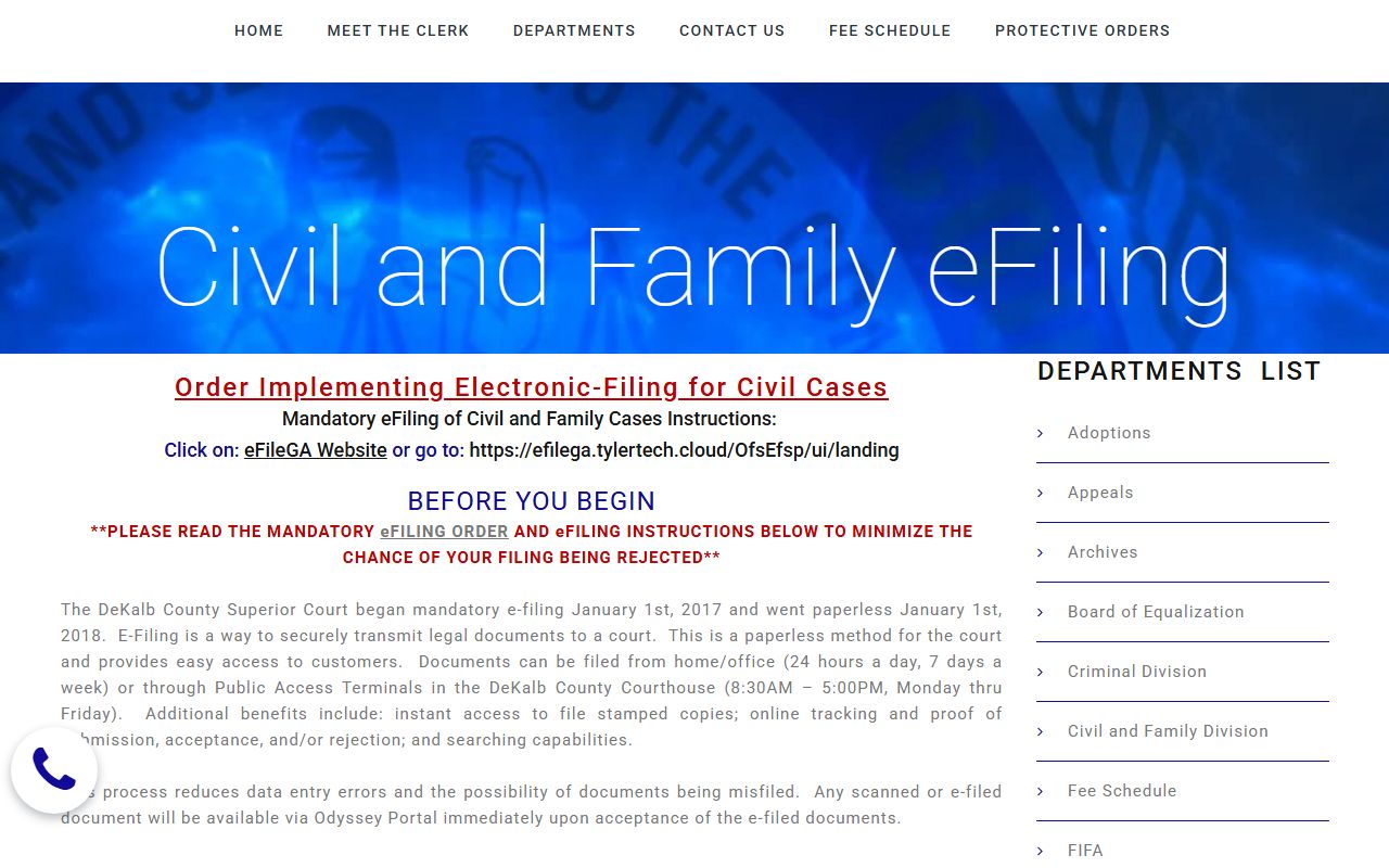 DeKalb County marriage and divorce records Superior Clerk civil division