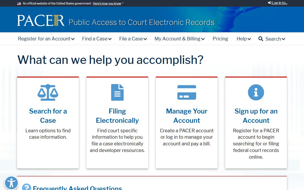 DeKalb County public records PACER federal court records page