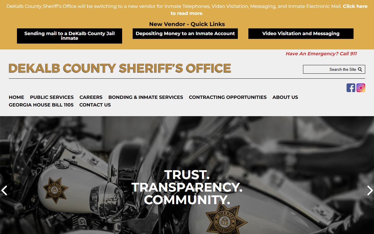 DeKalb County warrant records Sheriff's Office page